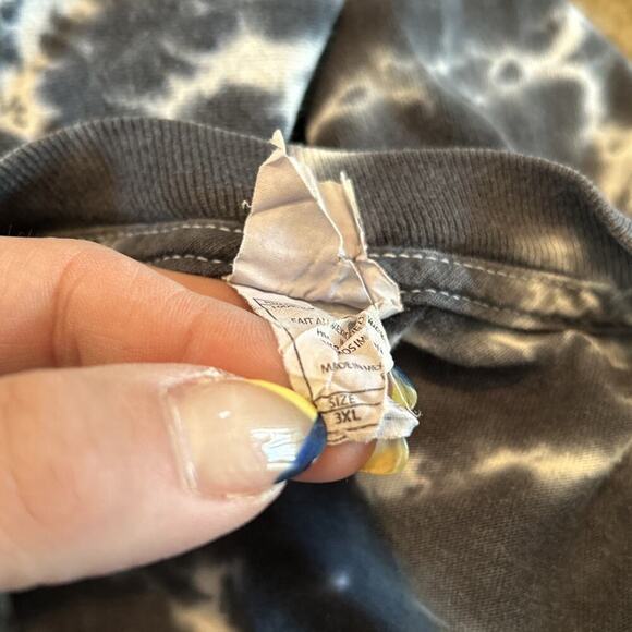 Vintage Alstyle Shirt Adult Large Tie Dye Ringer Y2K 3XL Mens EUC Skater - Picture 8 of 11